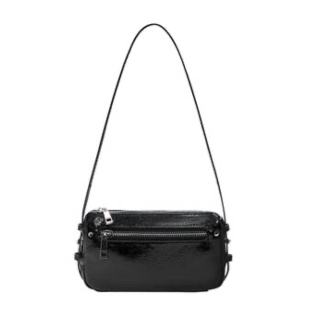 NWT- Pull&Bear metallic Black shoulder bag